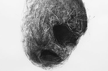 Bird Nest No.8 - Nature drawing, realism in charcoal, Singapore art class and arts scene. Beautiful artwork by Singapore contemporary artist