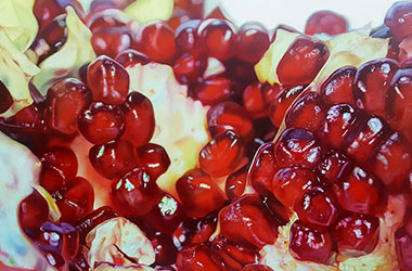 Red Rubies: photo-realistic oil painting, Singapore contemporary art and art class