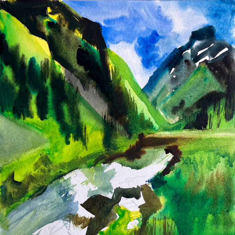 Origin — watercolour artwork by Ananya