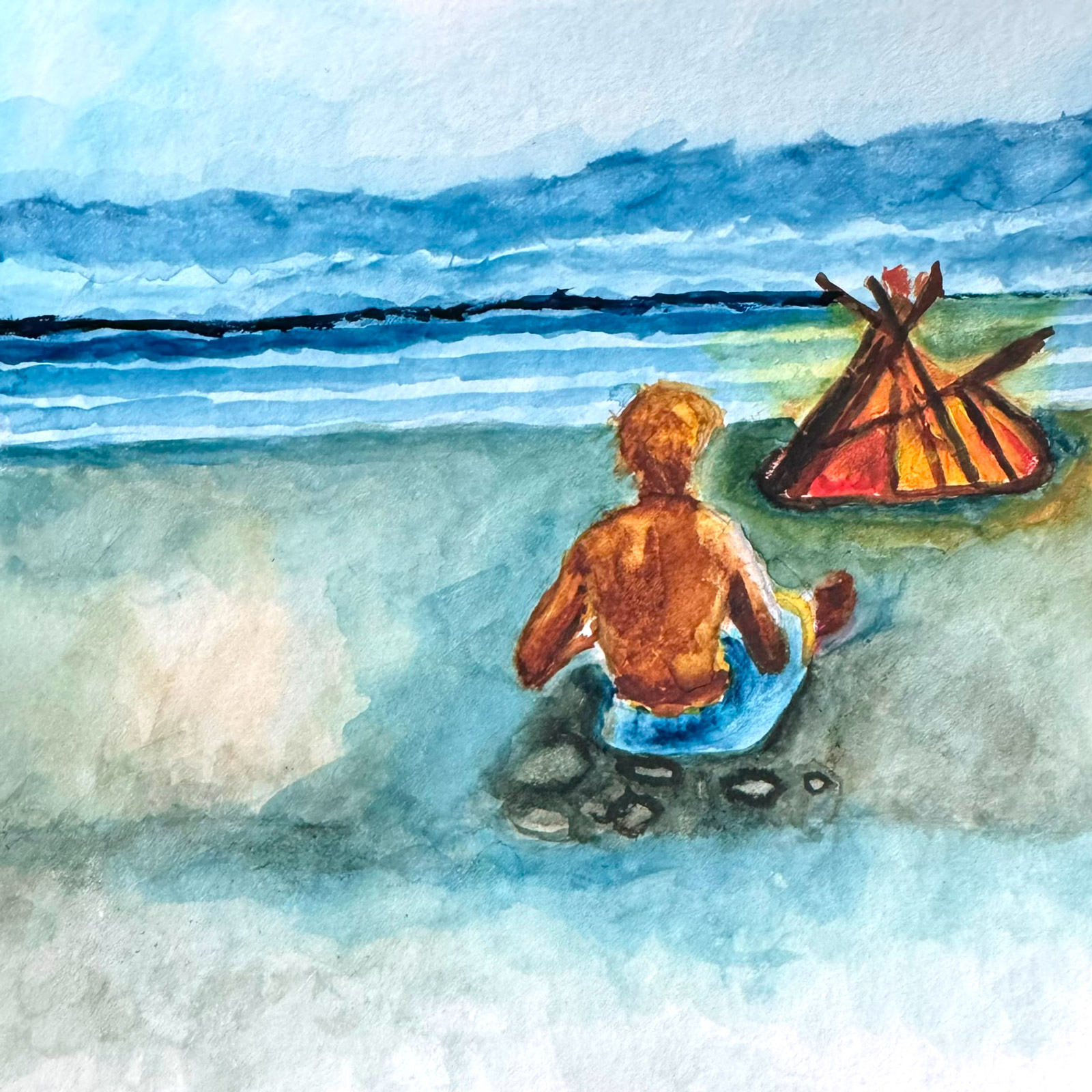 Light — watercolour artwork by Madhavi