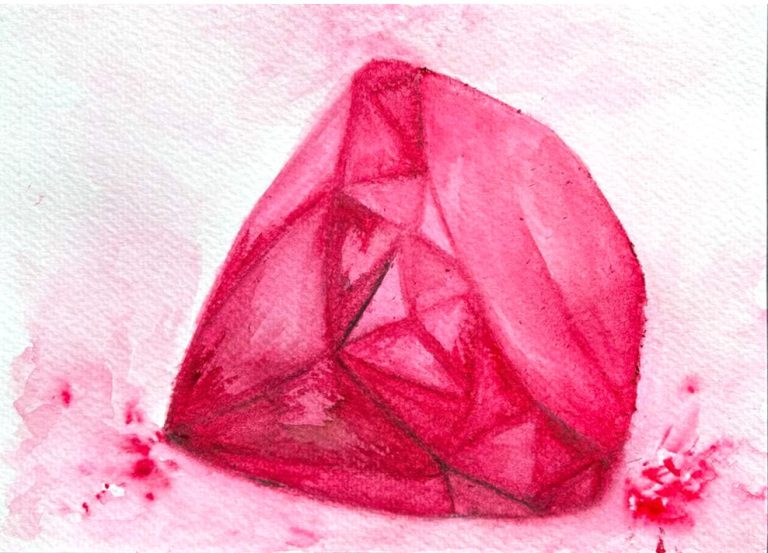 Hard — watercolour artwork by Karen Yap