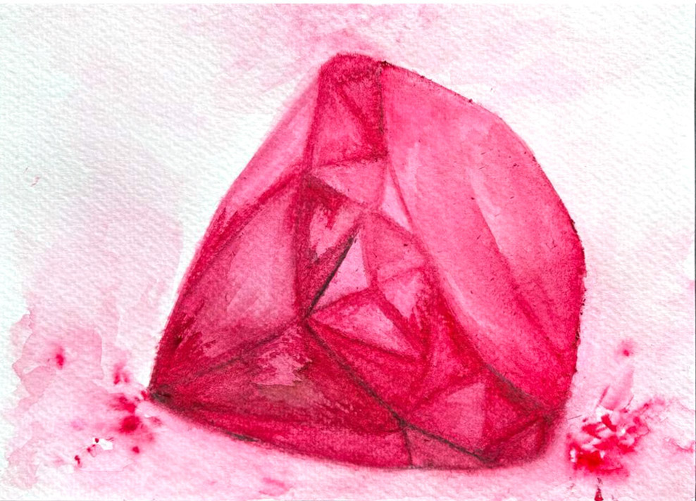 Hard — watercolour artwork by Karen Yap