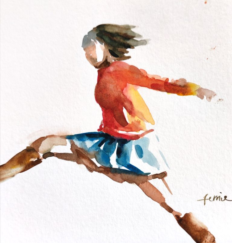 Motion — watercolour artwork by Fernie