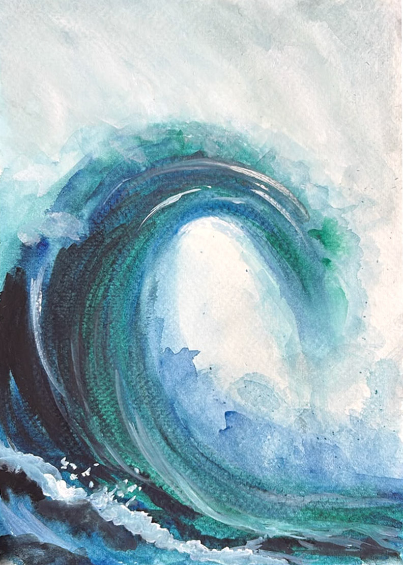 Motion — watercolour artwork by Karen Yap