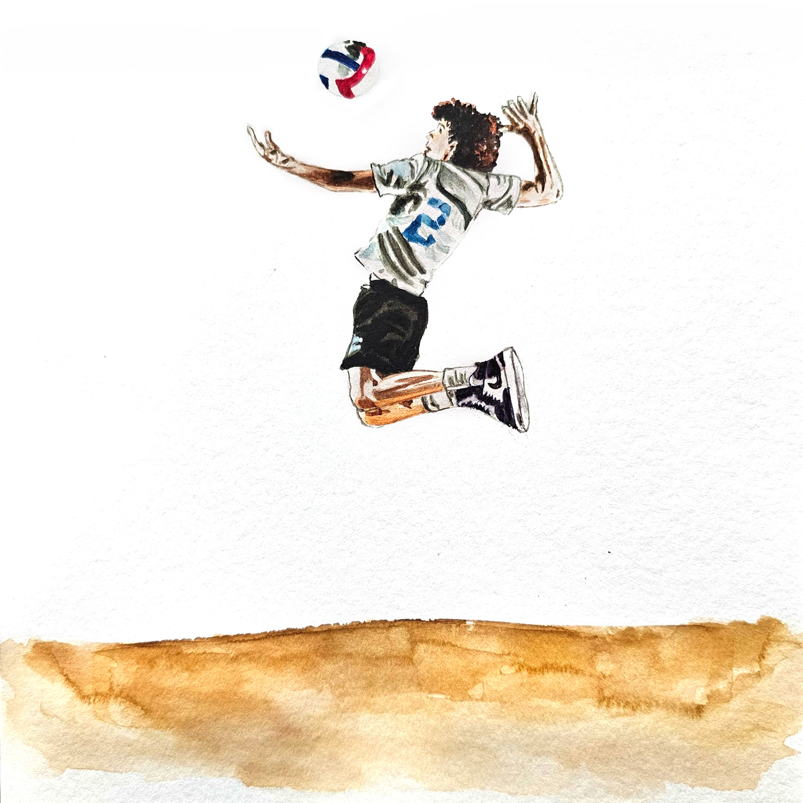 Motion — watercolour artwork by Lim Hong Meng