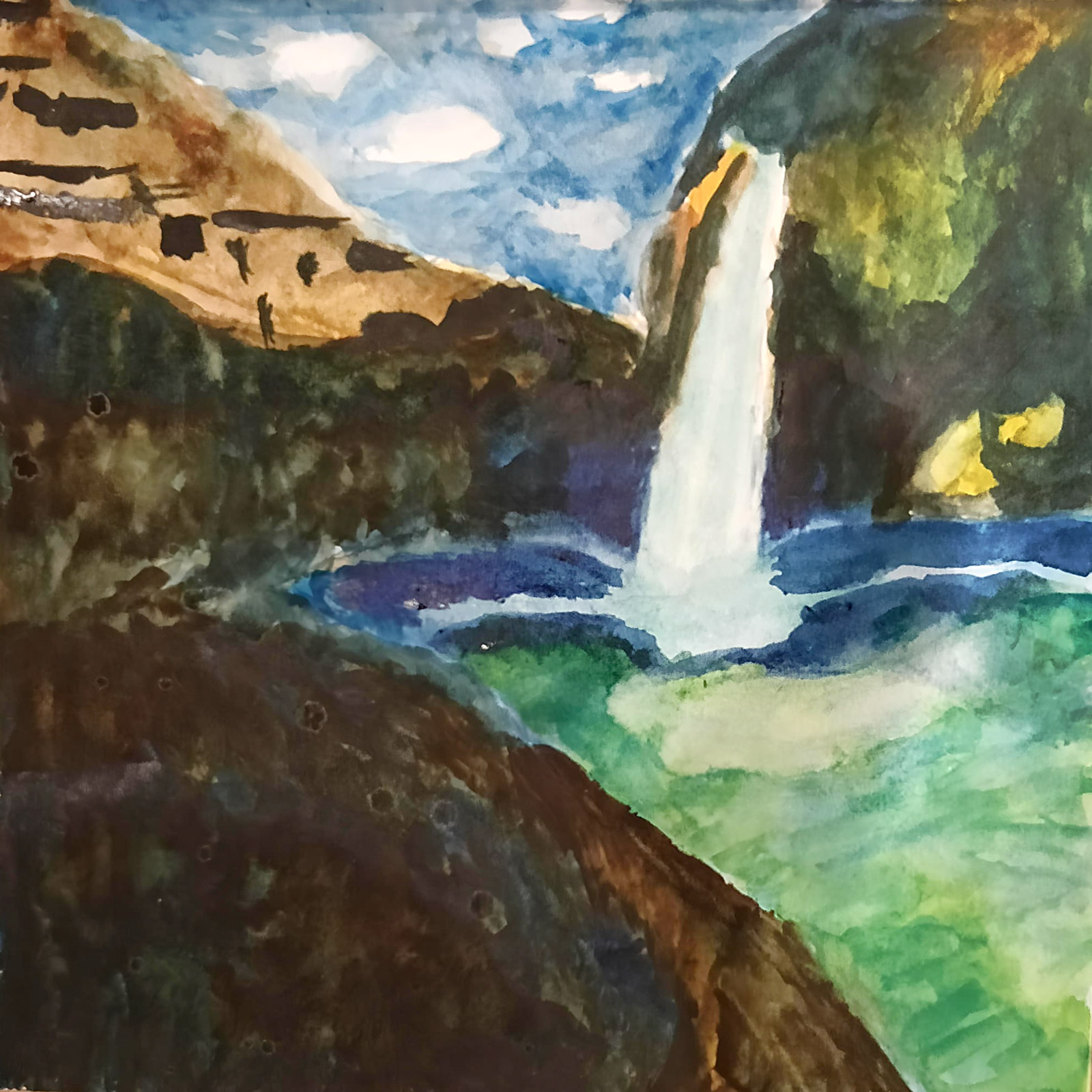 Motion — watercolour artwork by Madhavi