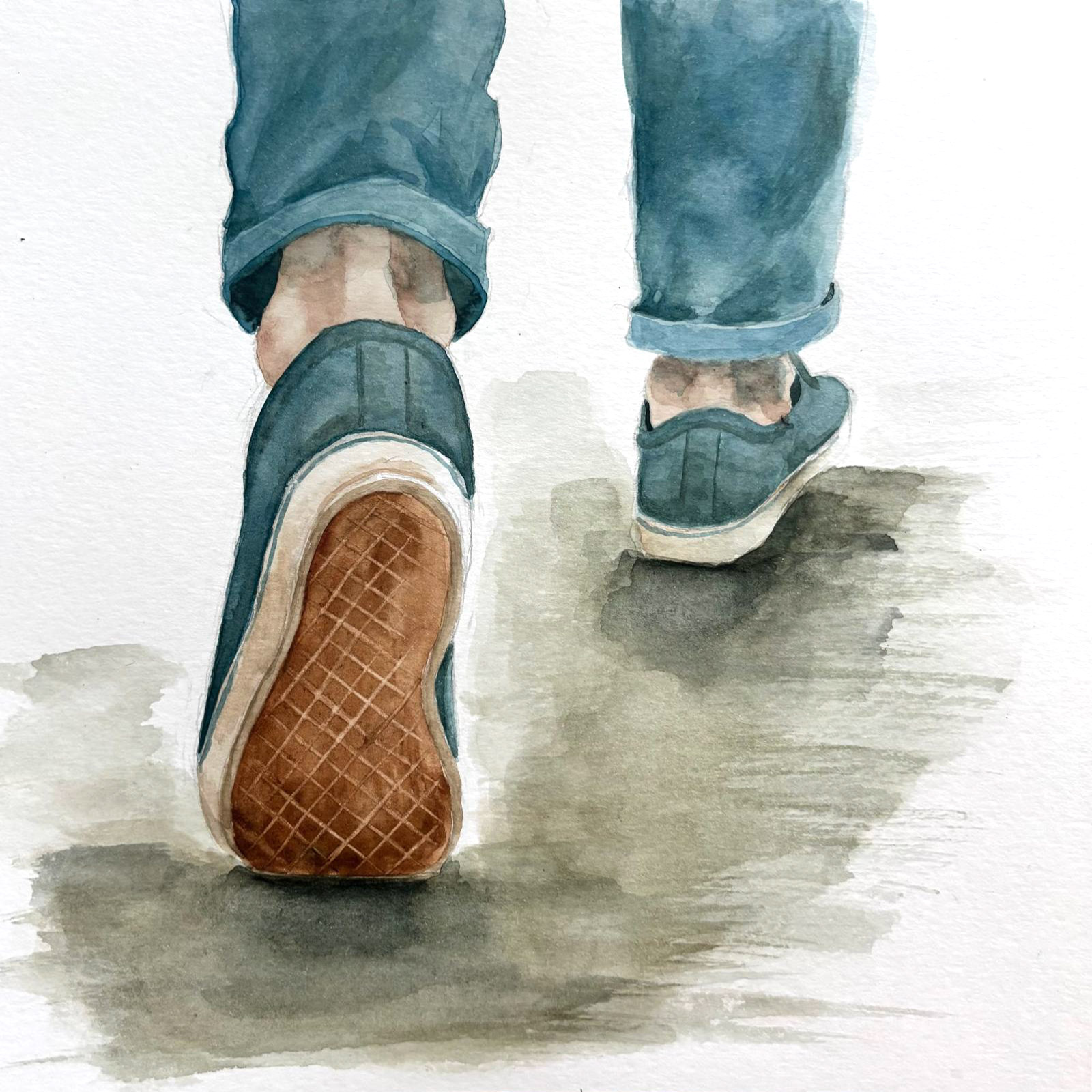 Motion — watercolour artwork by Sze Ling