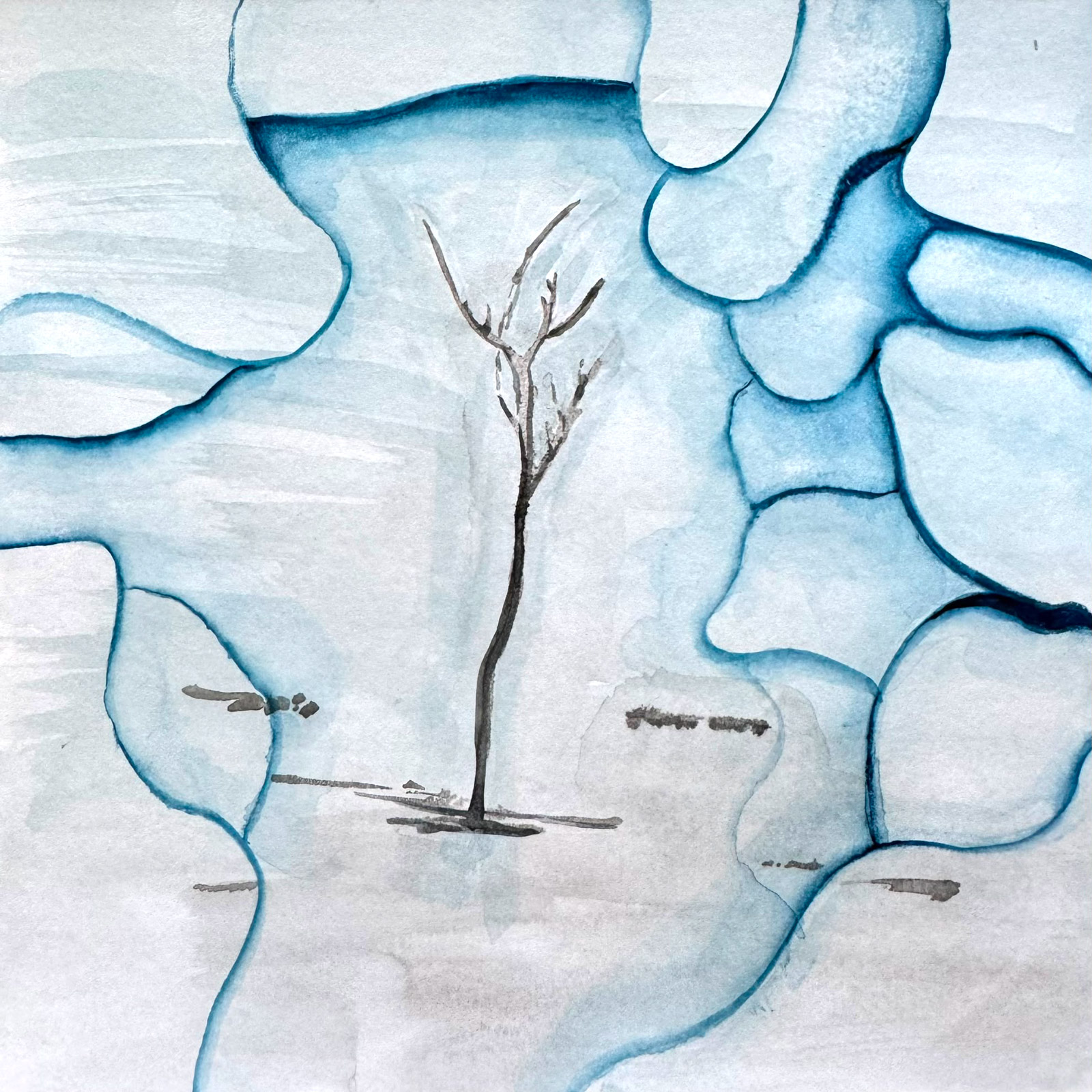 Depth — watercolour artwork by Michael Wong