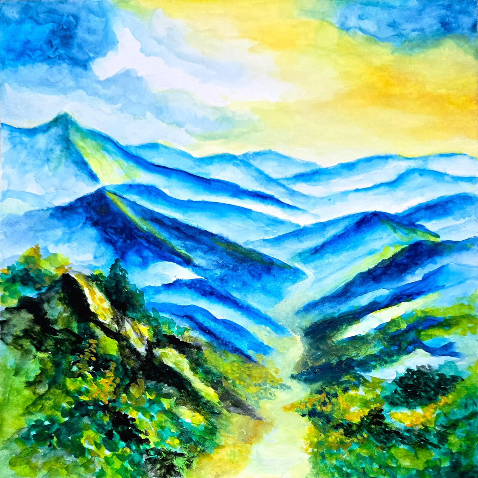 Depth — watercolour artwork by Miliati Komaladi