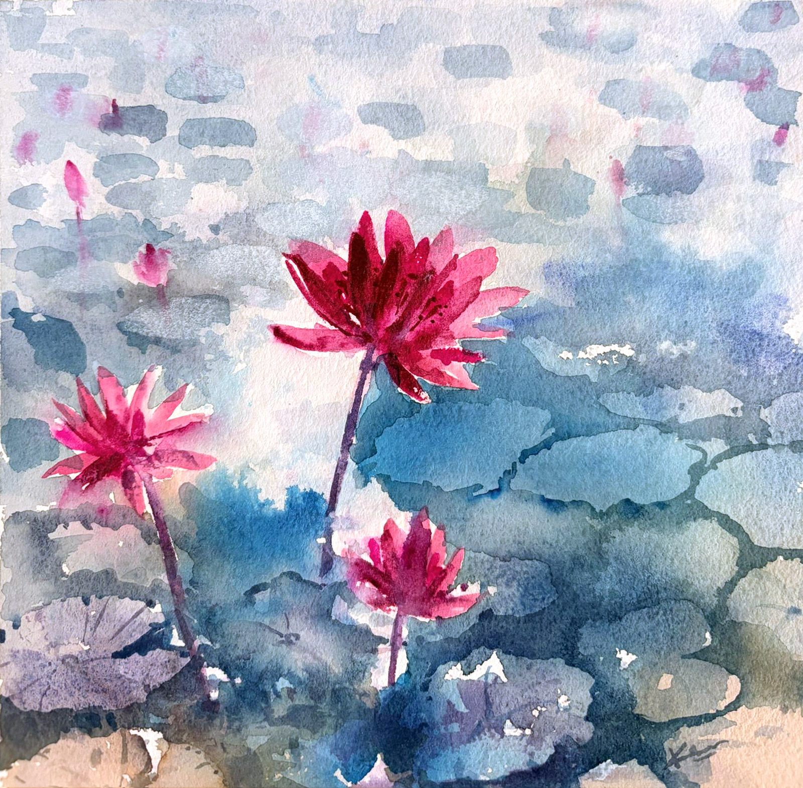 Growth — watercolour artwork by Jennie