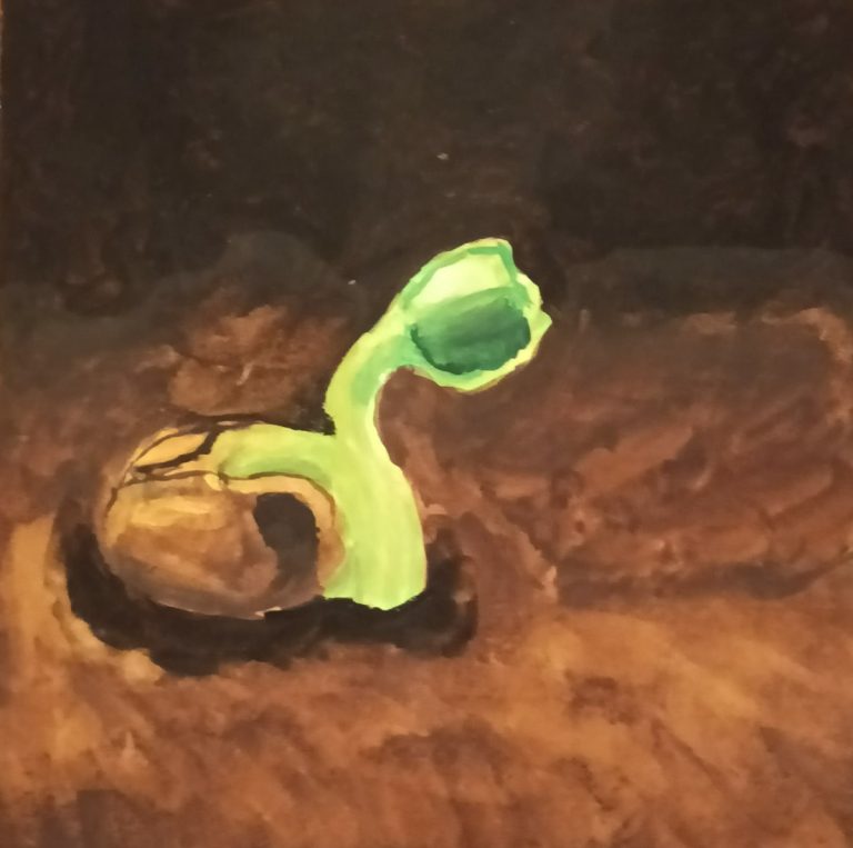 Growth — watercolour artwork by Madhavi