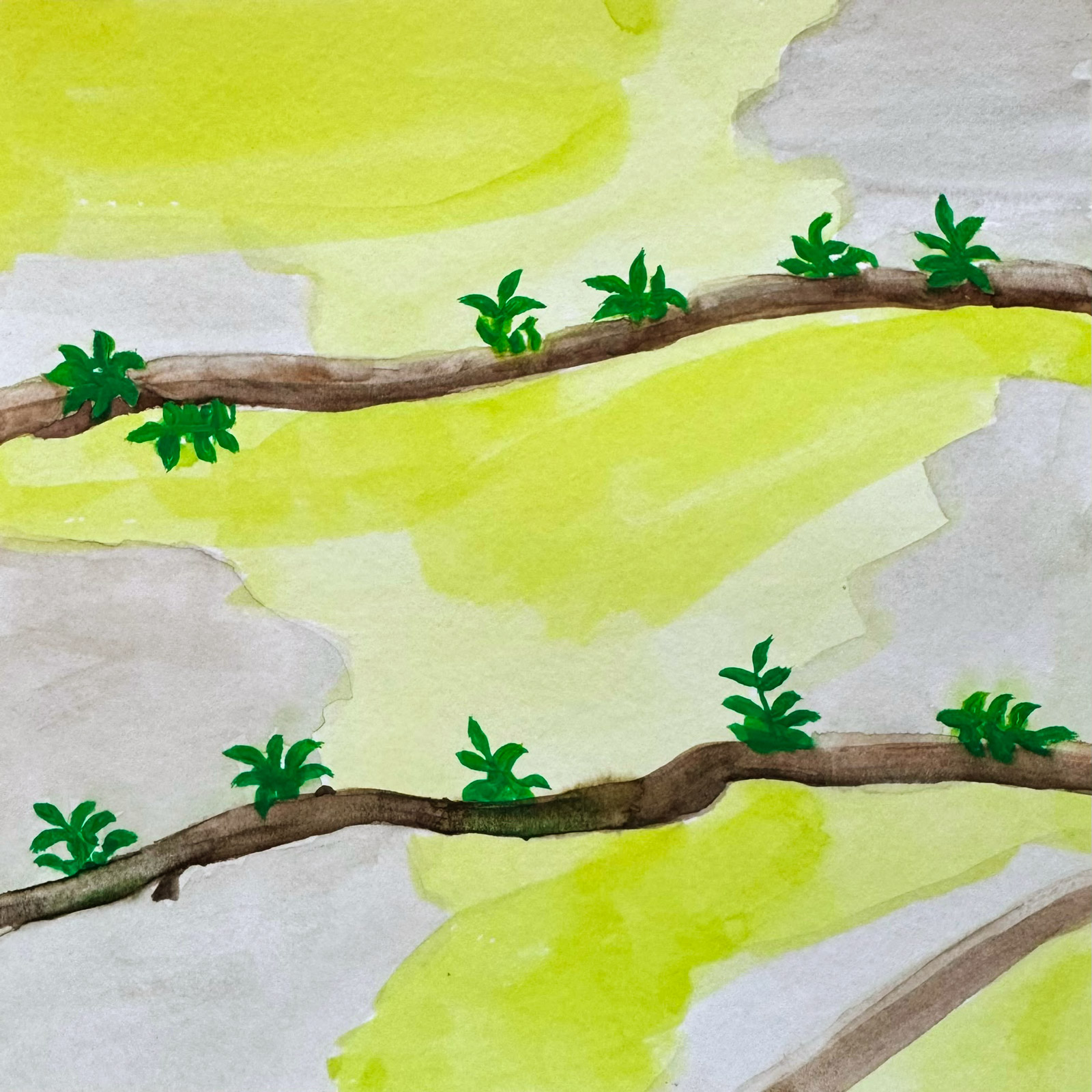 Growth — watercolour artwork by Michael Wong