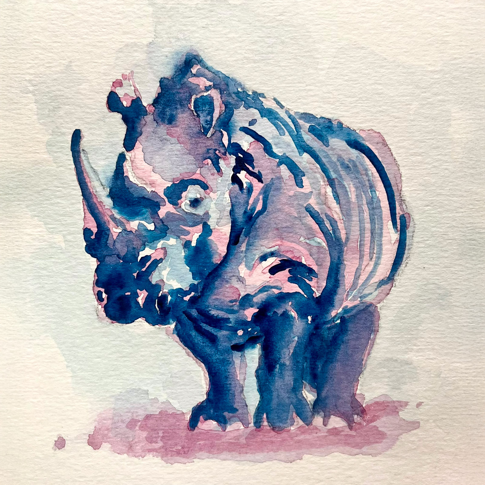 Weight — watercolour artwork by Danielle Poon