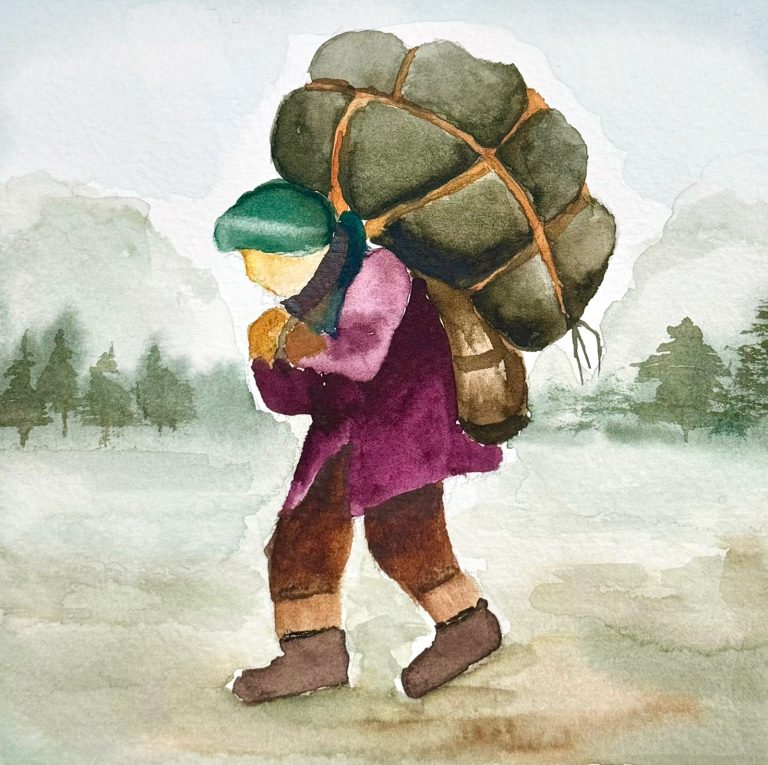 Weight — watercolour artwork by Joyce Sim