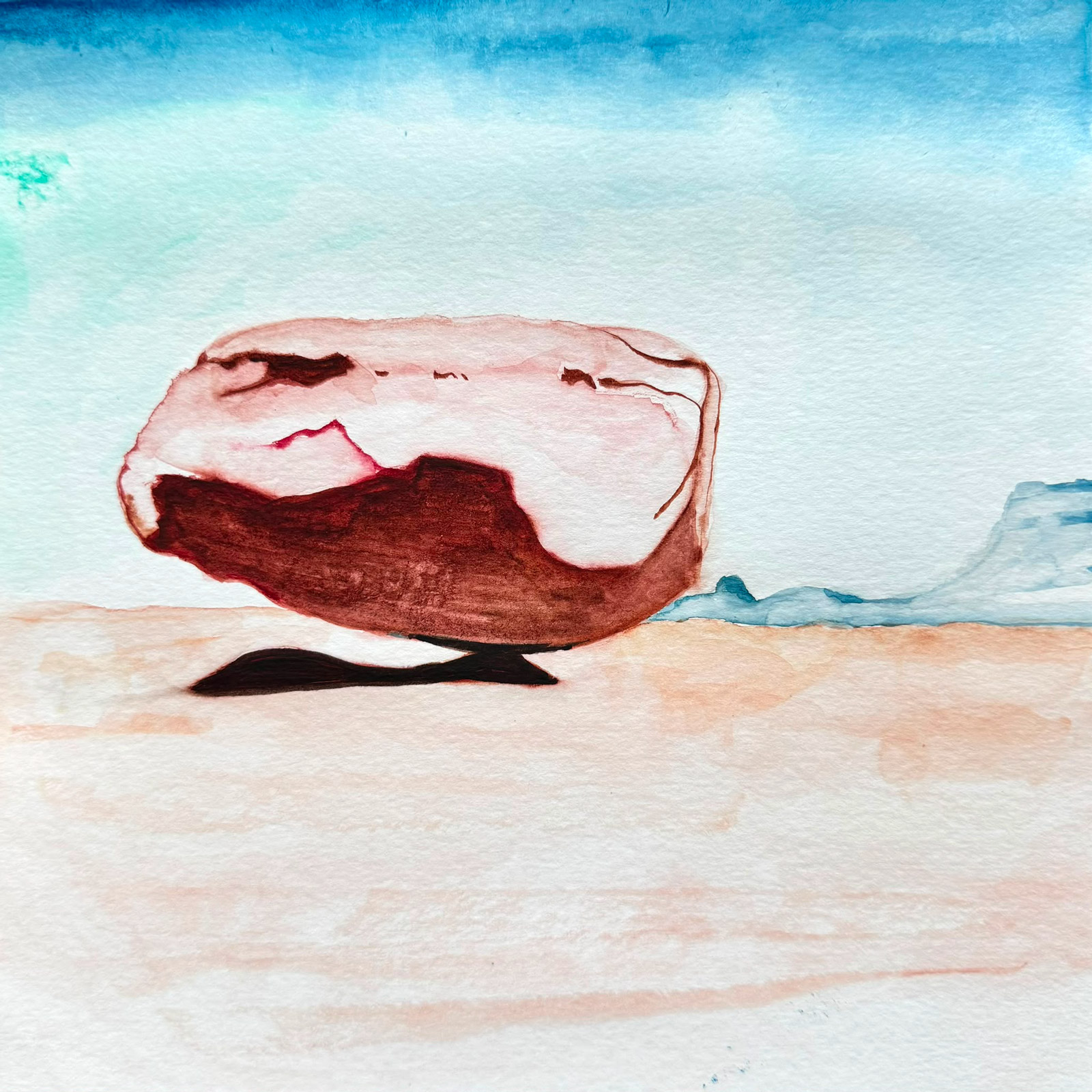 Weight — watercolour artwork by Michael Wong