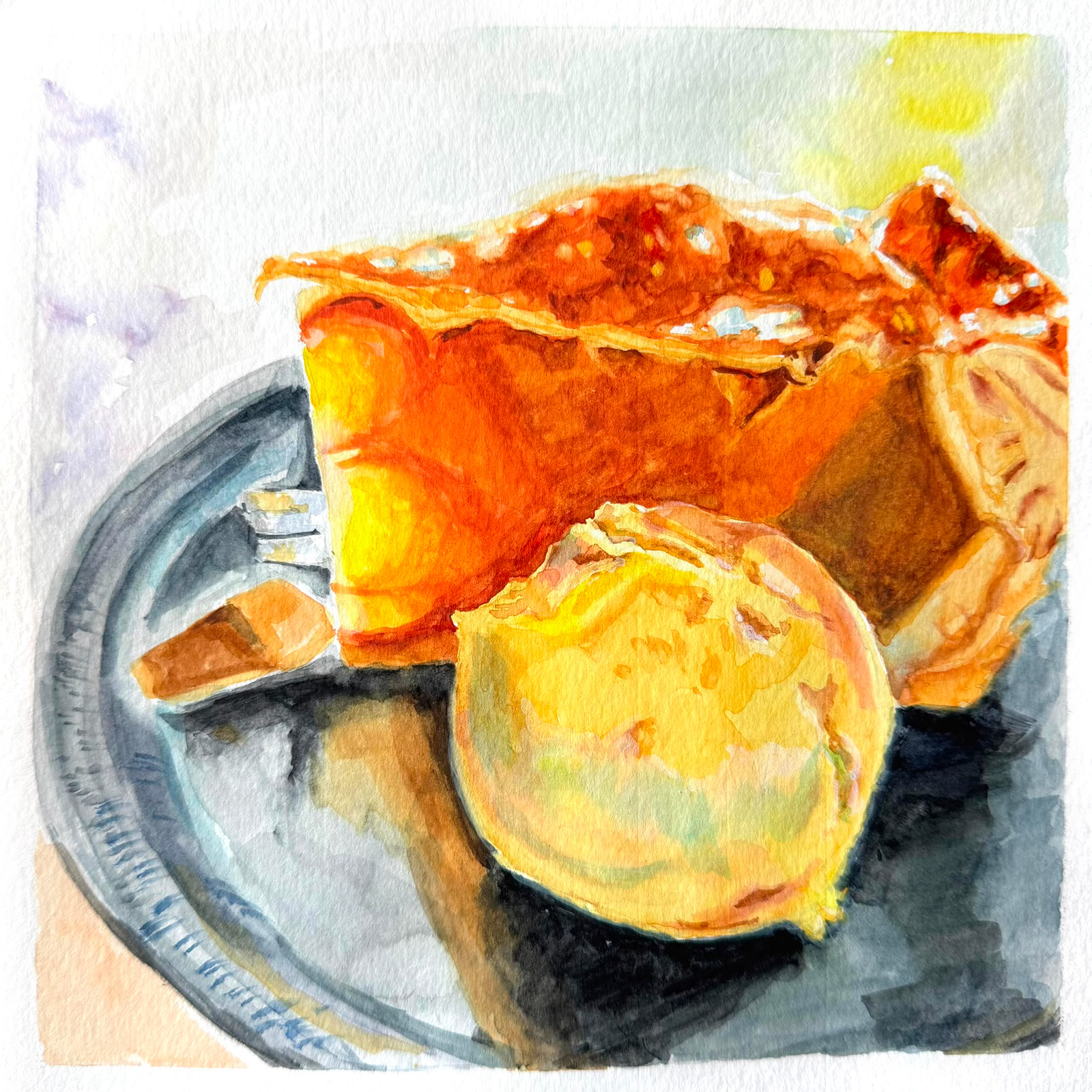 Warm — watercolour artwork by Kua Ling