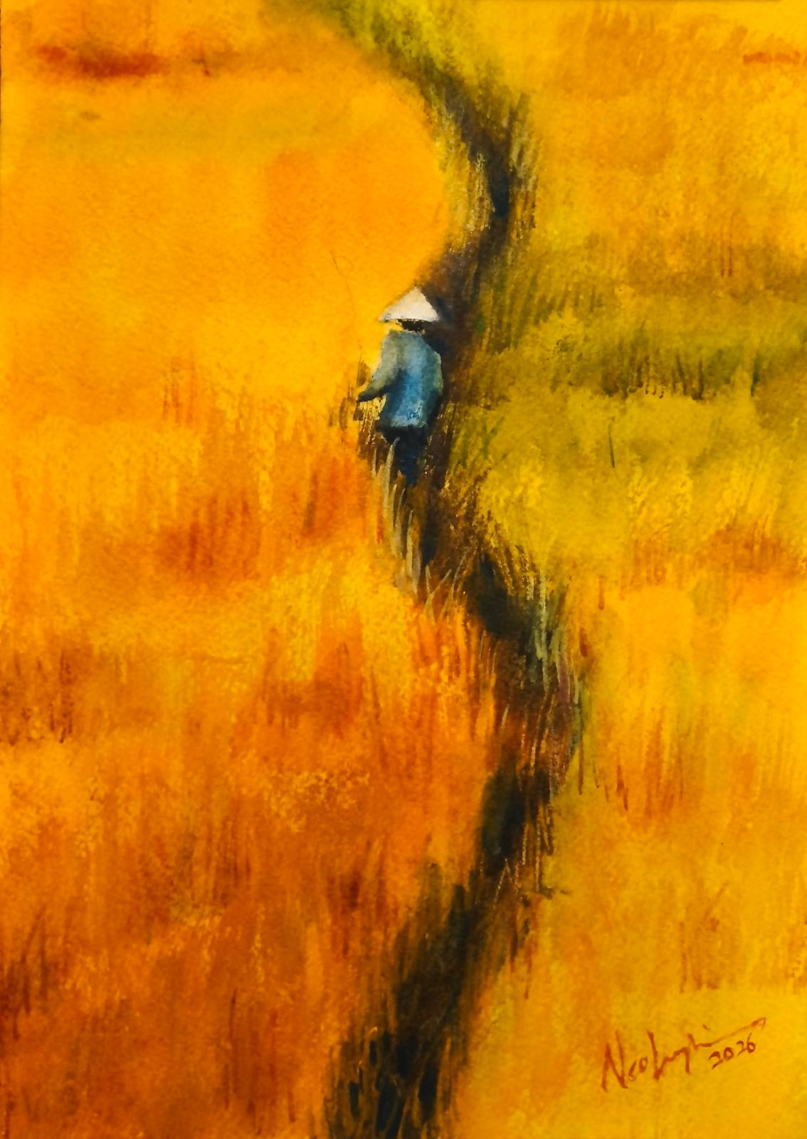 Warm — watercolour artwork by Lezlie Neo