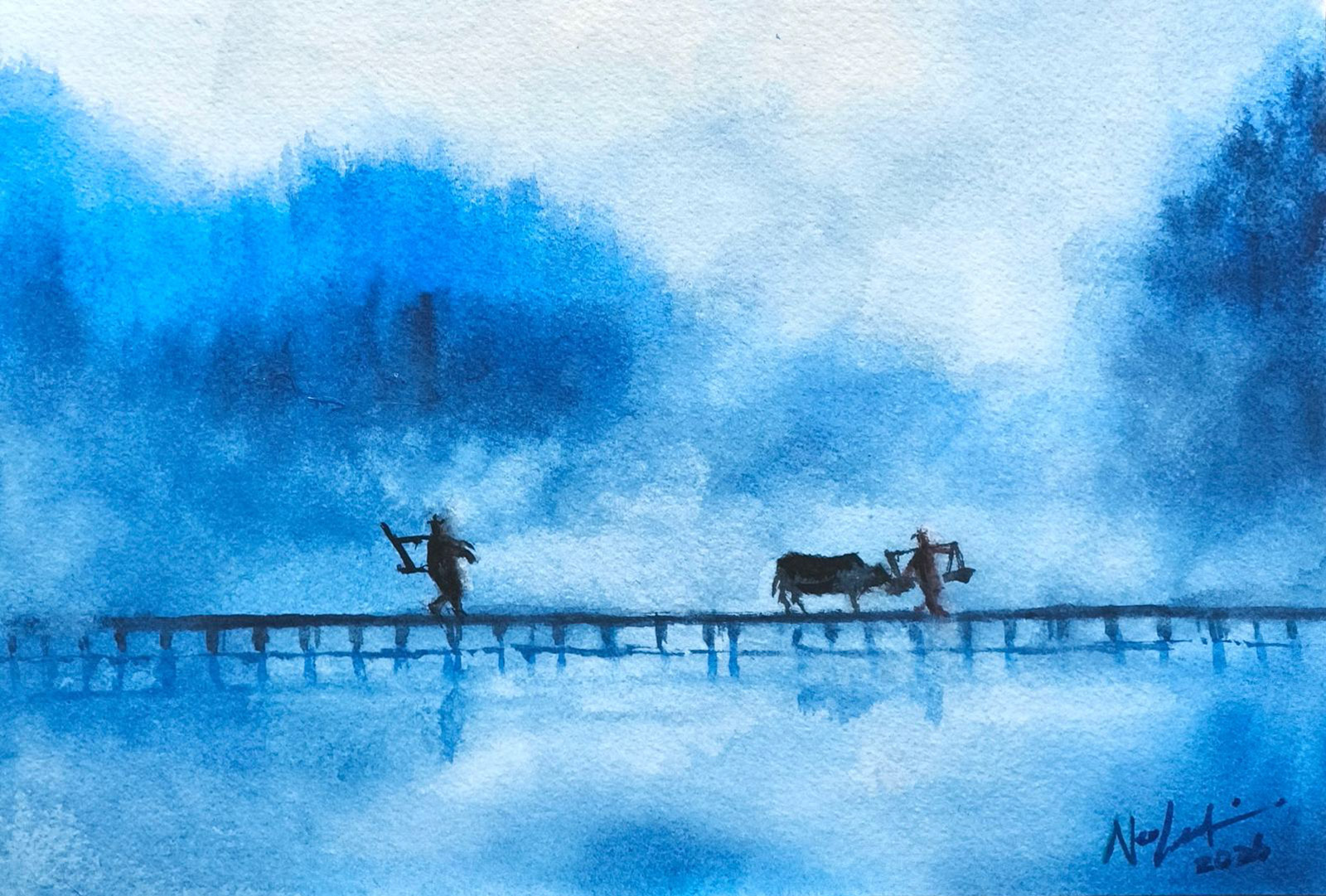 Cool — watercolour artwork by Lezlie Neo
