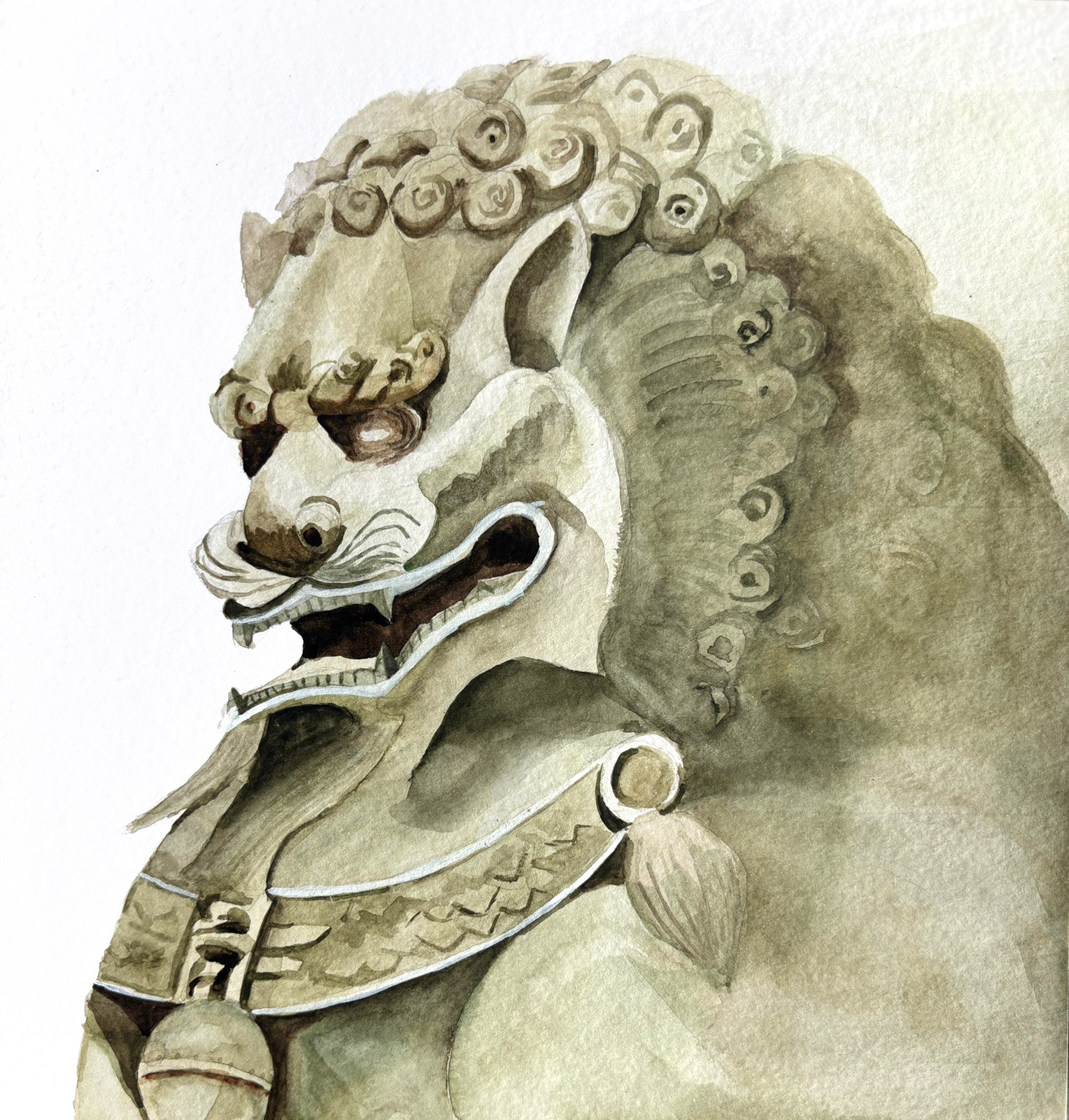 Solid — watercolour artwork by Sze Ling