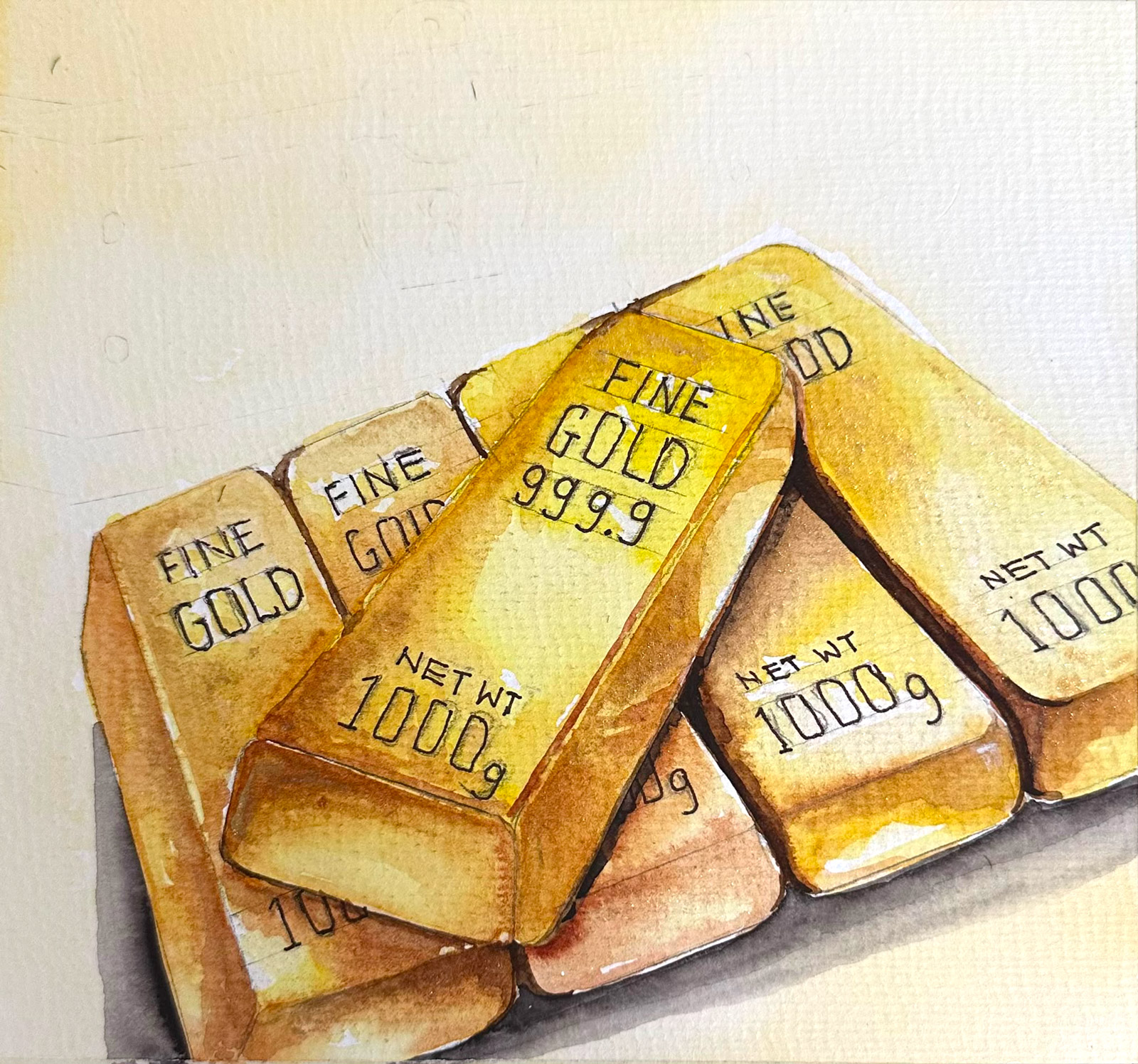 Solid — watercolour artwork by Teresa Yong
