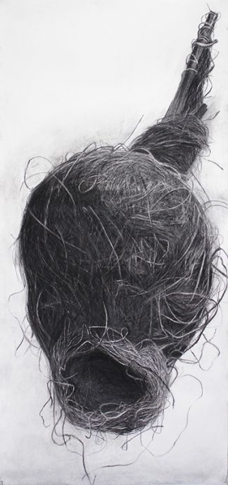 Charcoal on paper, 150 x 70 cm