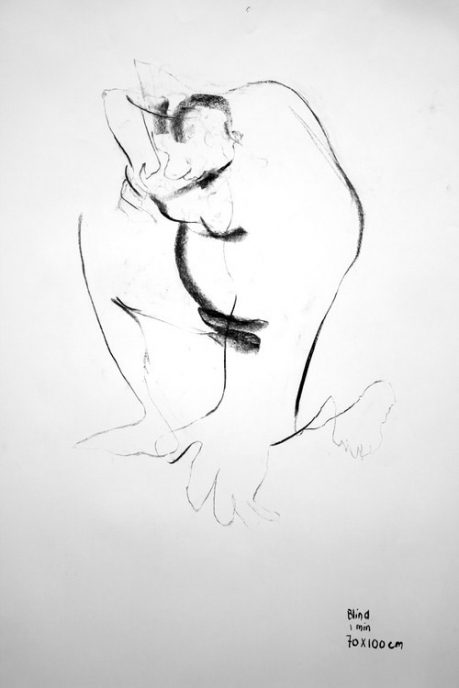 Charcoal on paper, 100 x 70 cm