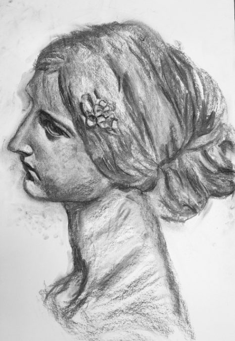 Charcoal on paper, 100 x 70 cm