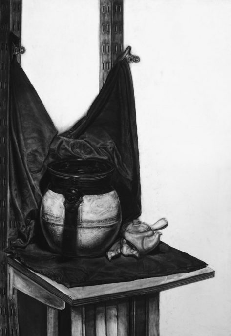 Charcoal on paper, 100 x 70 cm