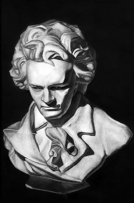 Charcoal on paper, 100 x 70 cm