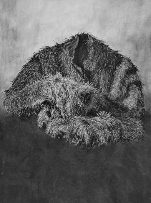 Charcoal on paper, 100 x 70 cm