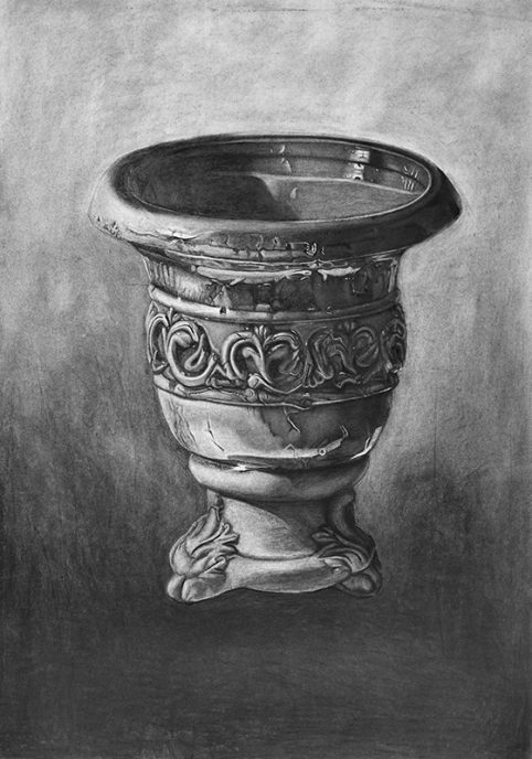 Charcoal on paper, 100 x 70 cm