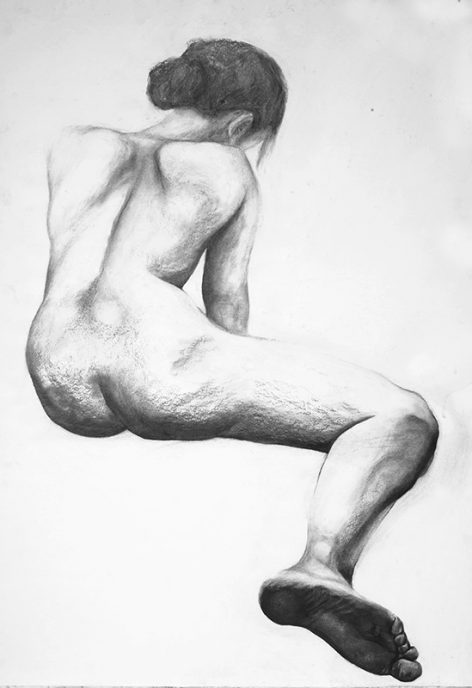Charcoal on paper, 100 x 70 cm