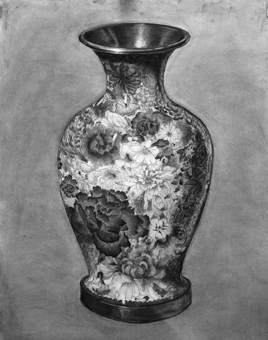 Charcoal on paper, 100 x 70 cm