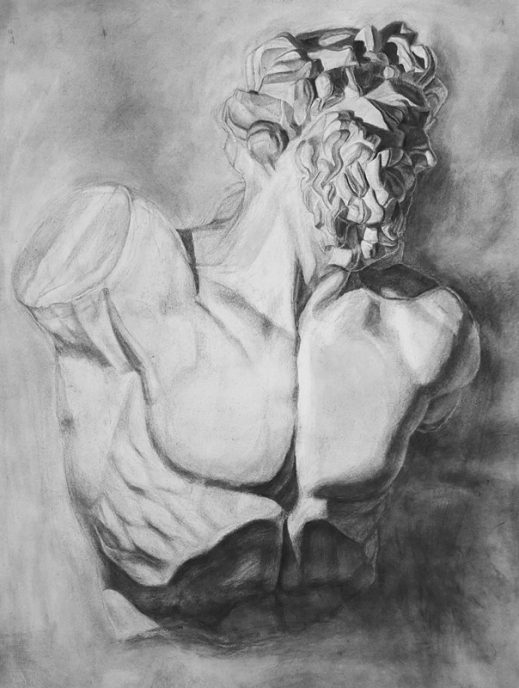 Charcoal on paper, 100 x 70 cm