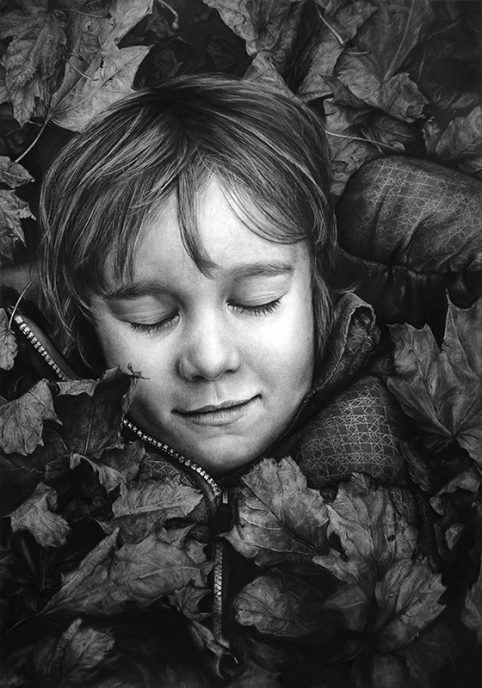 Charcoal on paper, 100 x 70 cm