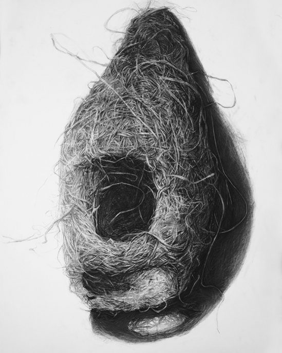 Charcoal on paper, 100 x 70 cm
