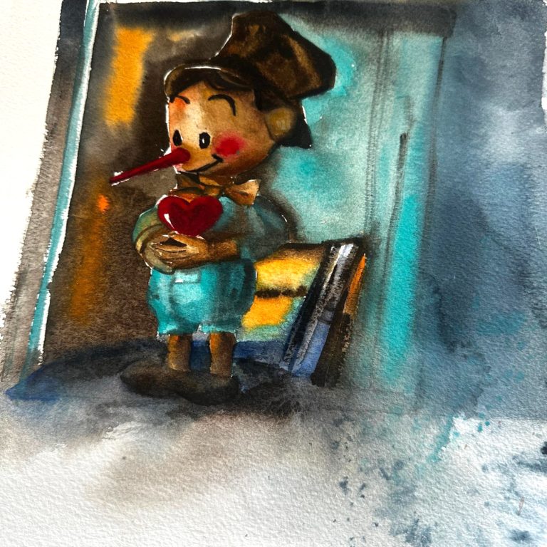 Hidden — oil artwork by Ananya