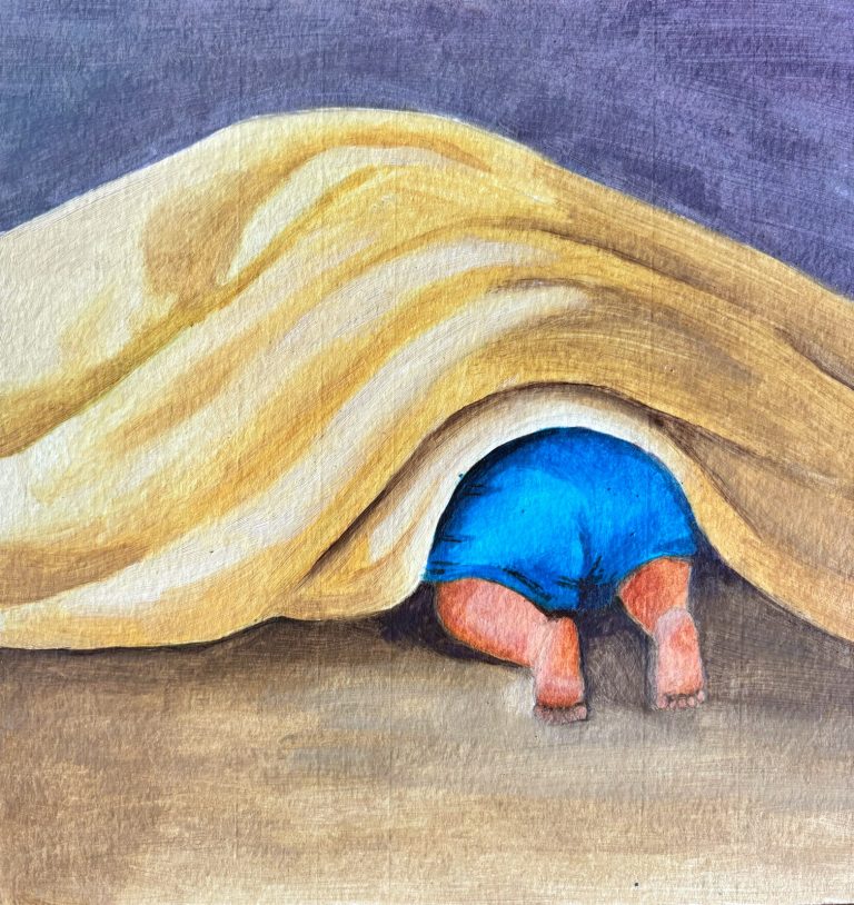 Hidden — oil artwork by Sze Ling