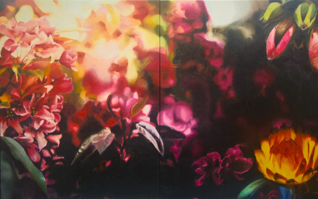 Blossoms in the veil of night by On Sze Ling